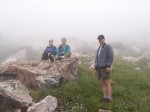 Chris, Jim, and Susan watch the clouds roll in