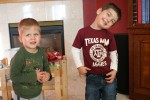 20111231_03 Evan shows off his his new "Aggies" shirt