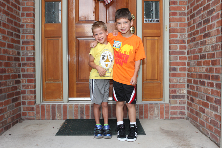 Alex (K) and Evan (1st) back to school