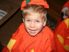 Alex is excited about his pumpkin costume