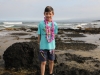 Evan showing off his lei