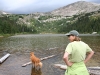 Lara and Bacchus at Cottonwood Lake