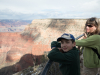 Mom and Evan taking in an overlook