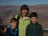 Lara and the boys at a South Rim overlook