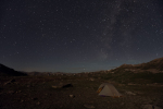 Moonlit campsite