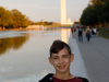 Evan at the reflecting pool