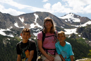 Mom and the boys at Indian Peaks