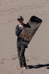 Evan and the Sand Sled